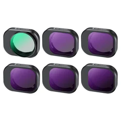 K&F CPL & ND Filter Kit for DJI Mini 4 Pro 6 Pack (CPL, ND8, ND16, ND32, ND64 & ND128)