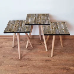 Hanah Home Set klub stočića 3Shp172, 3 komada, Bela