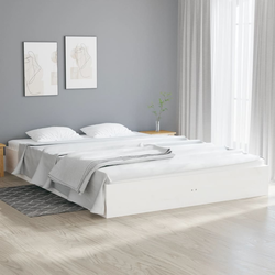 Den Posteljni okvir bel iz trdnega lesa 120x200 cm