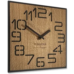 Flexistyle Stenska ura DIGITS iz hrasta za dnevno sobo, 40 cm