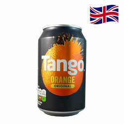 Tango Orange - gazirana pomarančna brezalkoholna pijača s sladkorjem in sladili, 330ml