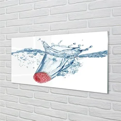 tulup.si Slika na steklu Maline vode 125x50 cm 4 obešalnika