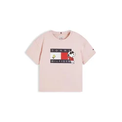 TOMMY HILFIGER Majica Peanuts mornarska/roza/živo rdeča/bela
