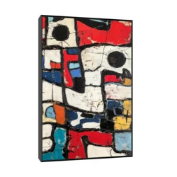 Canvas Slika na platnu Crvena fantazija, 50x75cm, Sa ramom, Crni