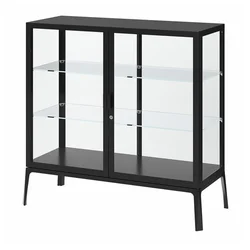 MILSBO Vitrina, boja antracita, 101x100 cm