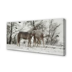 tulup.si Slika na platnu Zimske gozdne samorogi 120x60 cm