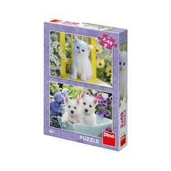 Dino Kačiatko a VwstíciI 2x48 Puzzle NOVO