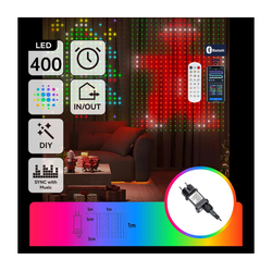 Aigostar - LED RGBY dekorativni lanac 400xLED/15W/230V 1x1m IP44 + daljinski upravljač