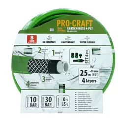 Procraft Zelena vrtna cev PR-4GH1325F
