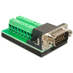 Delock Adapter VGA moški > terminalski blok 16 nožic