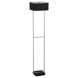 EGLO podna lampa SAVAZZA E27 2 grla crna/srebrna 158 cm 39971