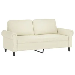 Vidaxl Kavč dvosed krem 140 cm žamet