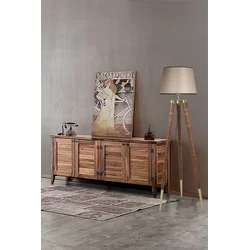 Opviq Podna lampa Stil, 165 cm, E27, Orah