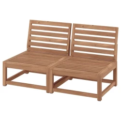 NÄMMARÖ Modularna sofa dvosed, spolja, svetlosmeđe bajcovano