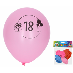 Balon 30 cm - set 5, s številko 18