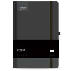 Blok notes z elastiko casual black a6 tp črt 96l