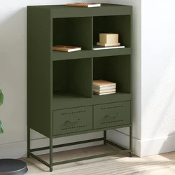 Visoka komoda maslinastozeleni 67 x 39 x 111,5 cm od čelika