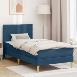 vidaXL Konstrukcija postelje Modra 100 x 200 cm Poliester