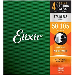 Set strun za 4-strunsko električno bas kitaro Stainless Steel Medium Elixir