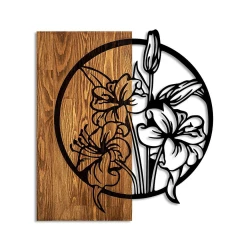 Wallity Zidna dekoracija Flowers, 53 x 57 cm,  Smeđa