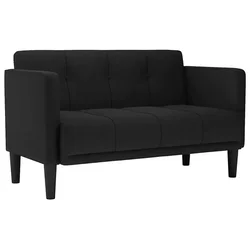 Vidaxl Dvosed črne barve 111 cm blago