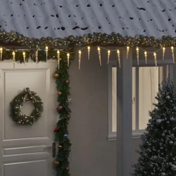 Božićna lampica u obliku ledenice 100 LED dioda toplo bijela 10 m akril PVC
