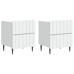 Noćni ormar 2 pcs Bijela 43 x 34,5 x 49,5 cm Konstruirano drvo