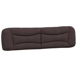 Vidaxl Blazina za vzglavje Hvar temno rjava 200 cm blago