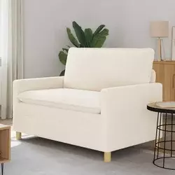 vidaXL Kavč Krem 126 x 81 x 87,5 cm Blago