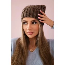 Kesi Cap with fleece Paulina K227 mocca