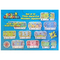 Just Jigsaws 791 Odštevanje - lesena sestavljanka 30 kosov