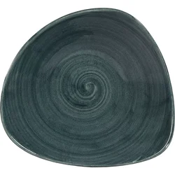 Stonecast Rustical teal globok krožnik Churchill 23,5 cm, trikotni (12 kos)