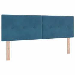 Vidaxl Vzglavje Temno modra 160 cm Žamet