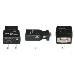 Pretvornik MicroConnect Mini VGA - HDMI