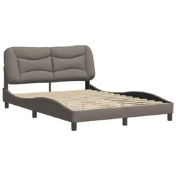 Vidaxl Posteljni okvir brez vzmetnice Hvar taupe 140x190 cm blago