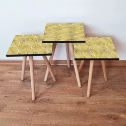 HANAH HOME Set 3 stočića 3Shp239 Yellow
