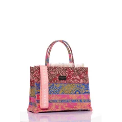 Sorena Handmade Ženska srednja tote torba Rodanthi, Roze