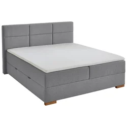 home24 POSTELJA BOXSPRING 180 cm  x 200 cm , tekstil siva