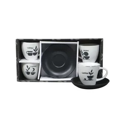 PORCELAN SET ZA KAFU 200ml 4/1 (BLK) R2207