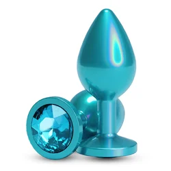NS Novelties Rear Assets Iridescent Plug Medium Turquoise