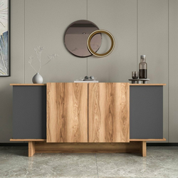 HANAH HOME Komoda Diana Anthracite Walnut