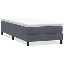 Vidaxl Box Spring Postelja brez vzmetnice Temno siva 90x210 cm Velvet