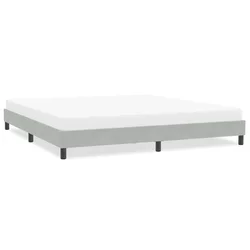 Okvir kreveta bez madraca svijetlo sivi 200x210 cm baršun