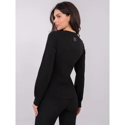 Črna enobarvna bluza