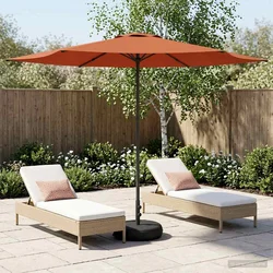Vrtni Parasol s Podnožjem 300 x 300 cm Poliester Pravokutni