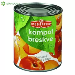 KOMPOT BRESKVA MANJE SLADAK 820GR (12) PODRAVKA