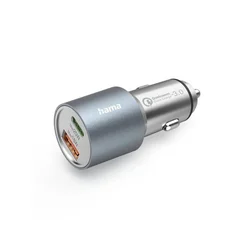 HAMA Auto punjač 1xUSB-C PD/1xUSB-A QC/ 38 W/ metal