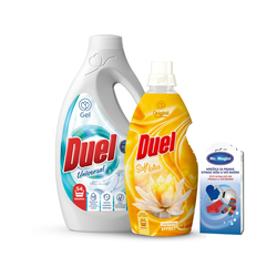 Duel Tečni deterdžent Universal 2.45l + Omekšivač Soft lotus 1.6l + Mrežica za veš