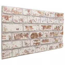 Zidne panele 10 pcs Crvena i bijela 100 x 50 cm EPS pjena