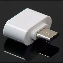 Micro USB OTG adapter/priključek, združljiv s tabličnimi računalniki Android - bel